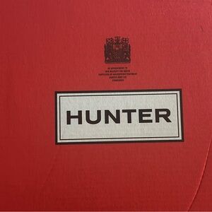 Hunter Black Boot with Red Logo